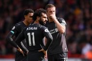 Trent Alexander-Arnold (L) couldn't quite influence proceedings up front